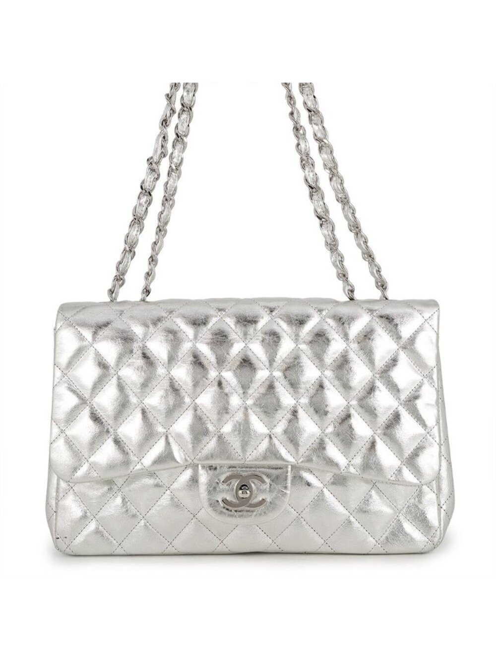 Chanel Chain Shoulder Bag Quilted 30 CC Logo Big Lambskin
